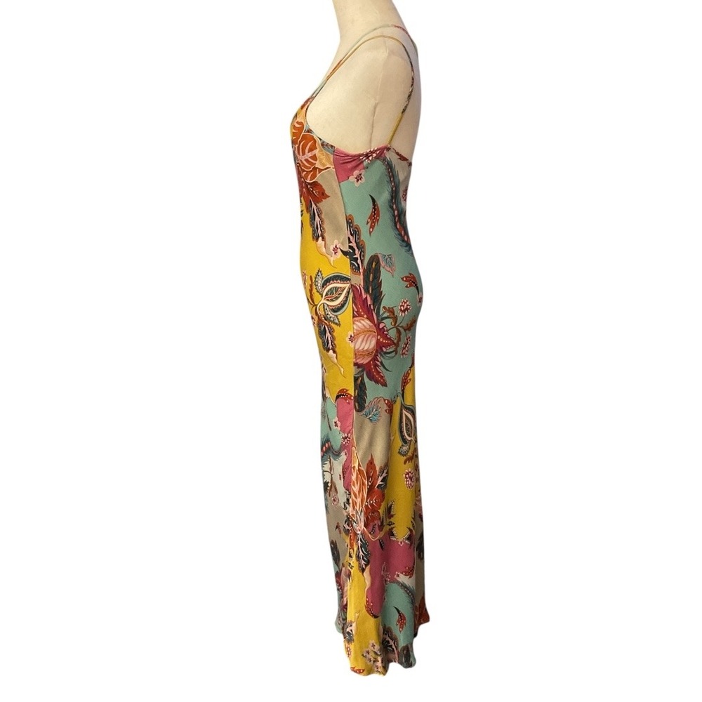 Anthropologie Bl-nk One-Shoulder Slip Dress Size 8 Floral Cocktail‎ Party - Picture 6 of 9